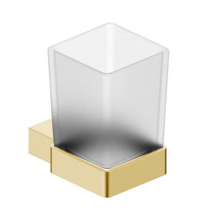 Scudo Roma Brushed Brass Tumbler Holder