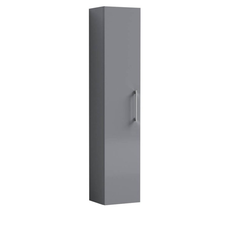 Nuie Athena 300mm Grey Wall Hung Tall Unit Single Door