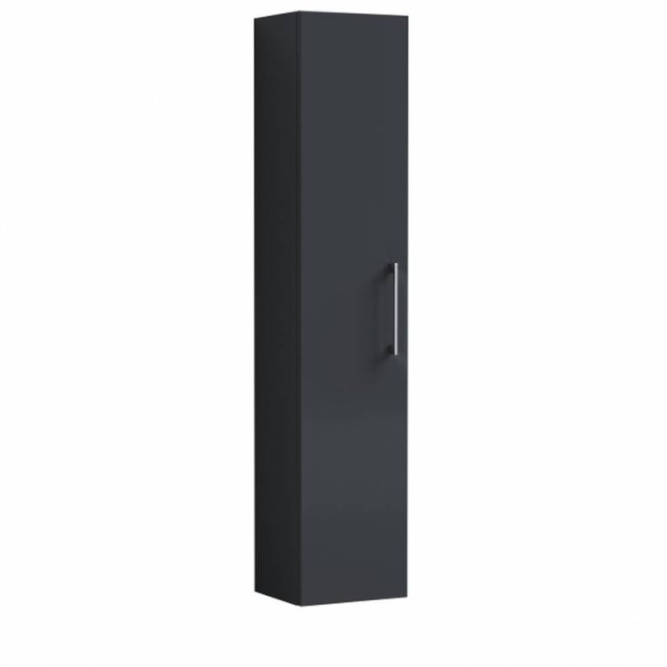 Nuie Athena 300mm Anthracite Satin Wall Hung Tall Unit Single Door