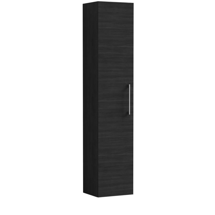 Nuie Athena 300mm Black Wall Hung Tall Unit Single Door