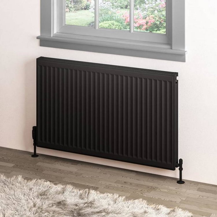 Eastbrook 600 x 1000mm Matt Black Type 11 Compact Panel Radiator