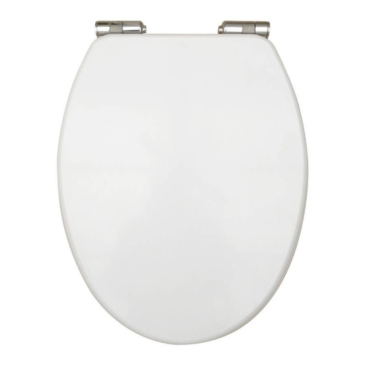 Scudo Gloss White Wooden Soft Close Toilet Seat