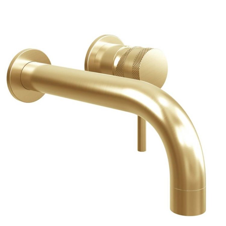 Scudo Core Brass Wall Mounted Basin Mixer