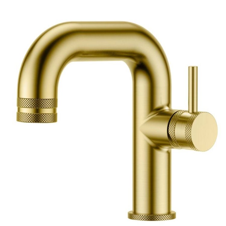 Scudo Core Brass Side Lever Mono Basin Mixer