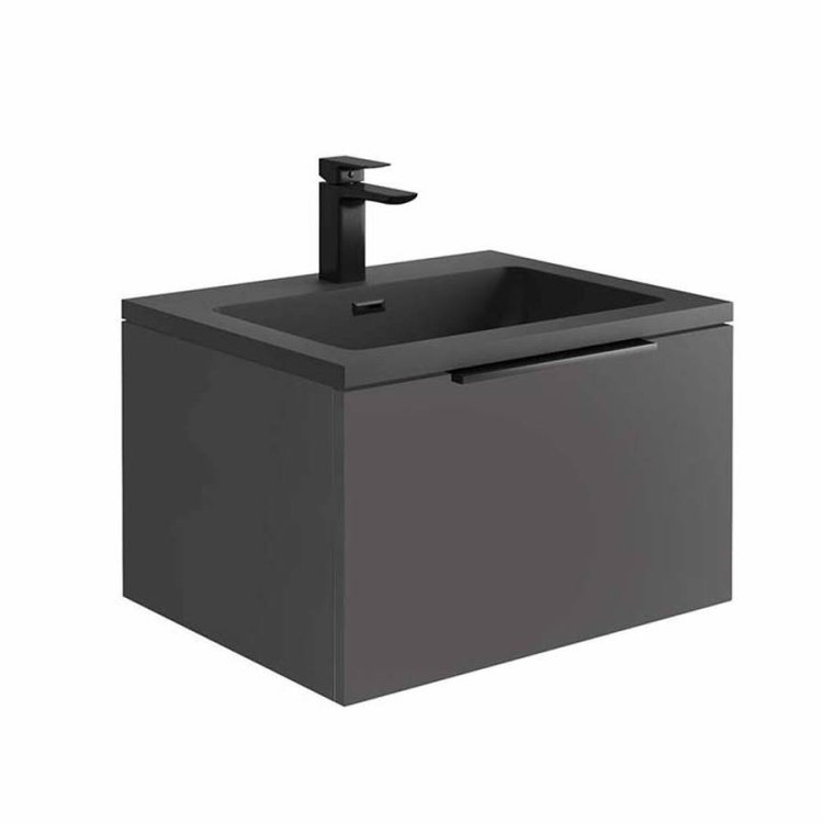 Scudo Ambience 600mm Matt Grey Wall Mounted LED Vanity Unit