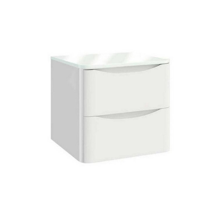 Scudo Bella 500mm Gloss White Wall Mounted Vanity Unit and Countertop