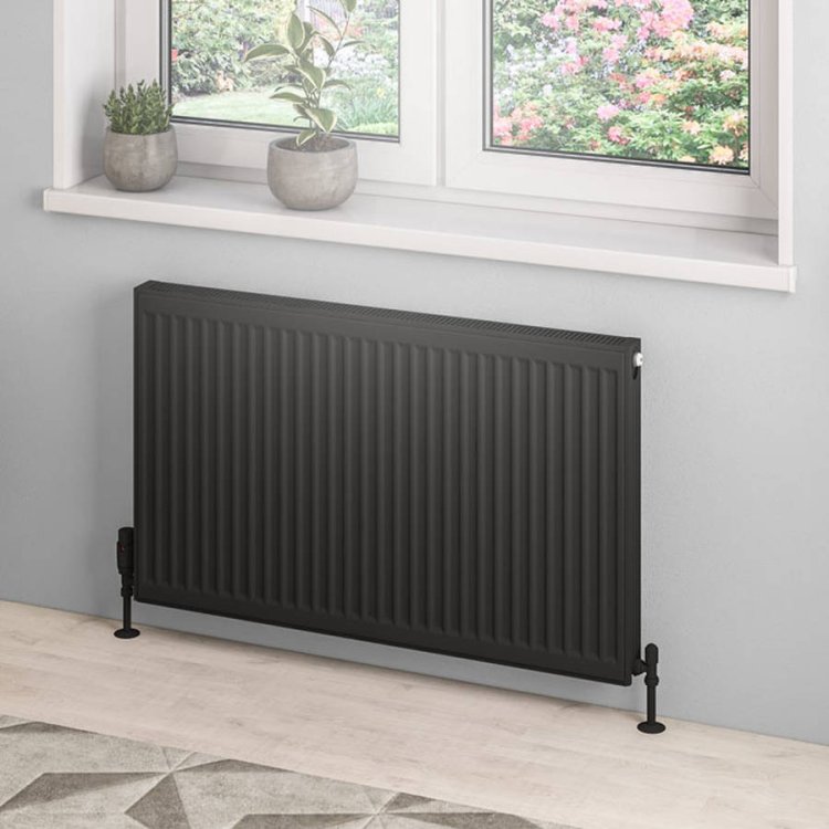 Eastbrook 600 x 1000mm Black Type 21 Compact Panel Radiator