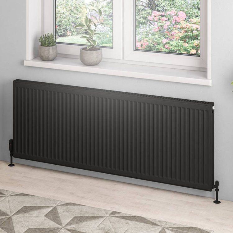 Eastbrook 600 x 1600mm Black Type 21 Compact Panel Radiator