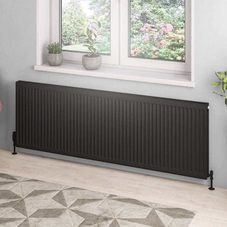 Eastbrook 600 x 1800mm Black Type 21 Compact Panel Radiator