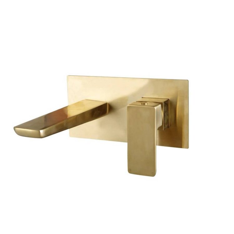 Scudo Muro Brass Wall Mounted Bath Mixer