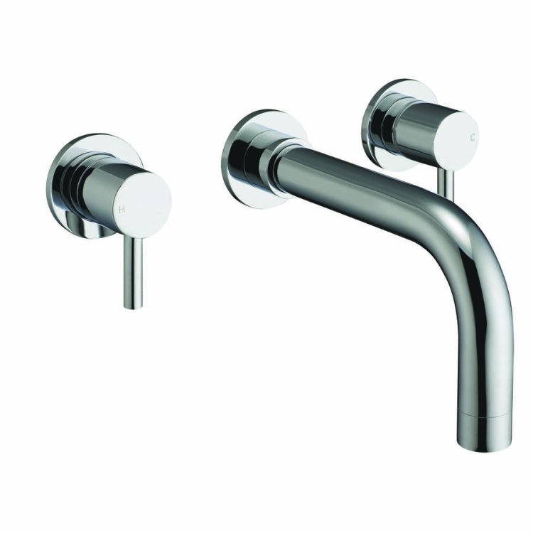 Scudo Premier Chrome Wall Mounted Basin Mixer