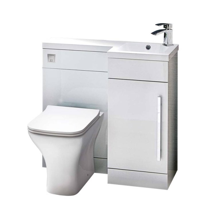 Scudo Lili 900mm Gloss White RH Furniture Pack