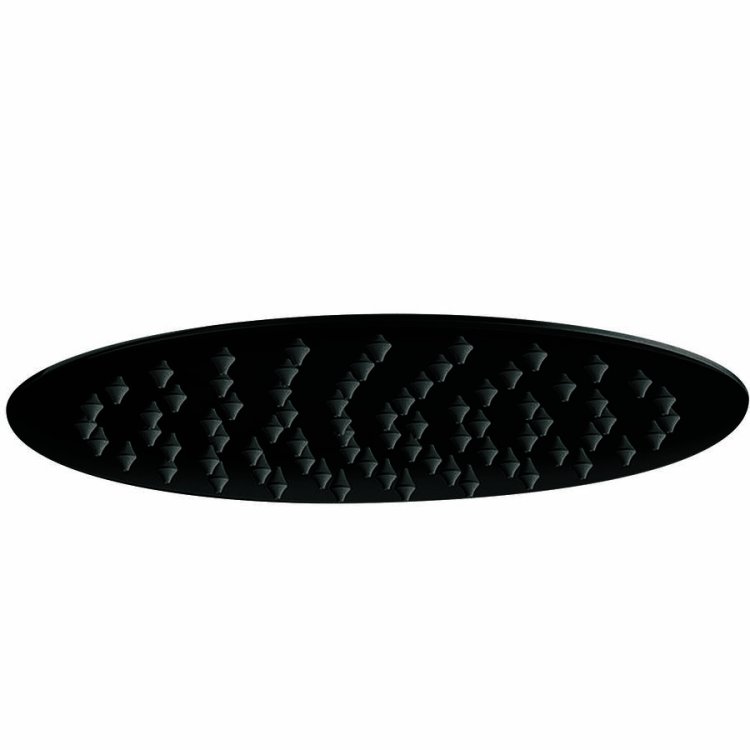 Scudo Black Round 200mm Fixed Shower Head