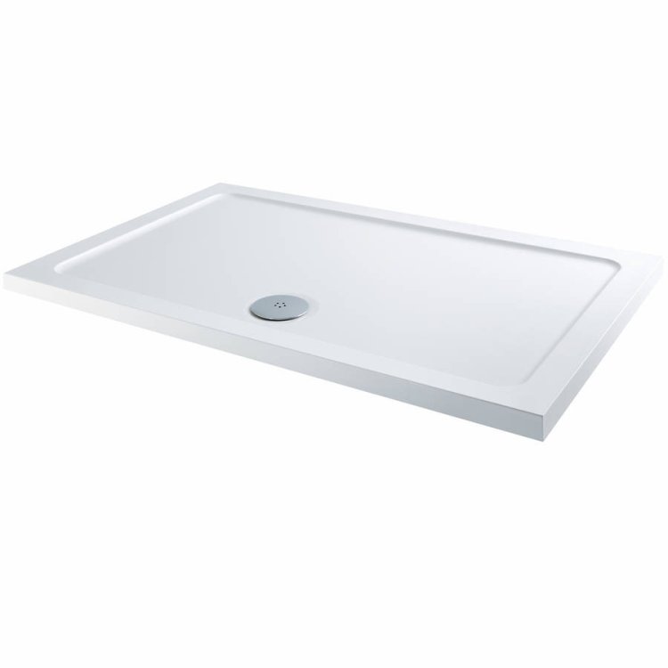 Scudo Shires 1000 x 900mm White Rectangular Shower Tray