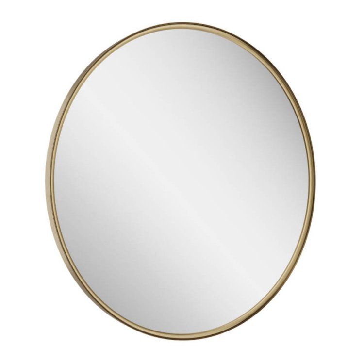 Scudo Macie 600mm Brushed Brass Round LED Mirror