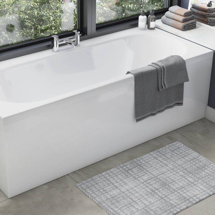 Scudo Waterproof 1800mm Gloss White Front Bath Panel