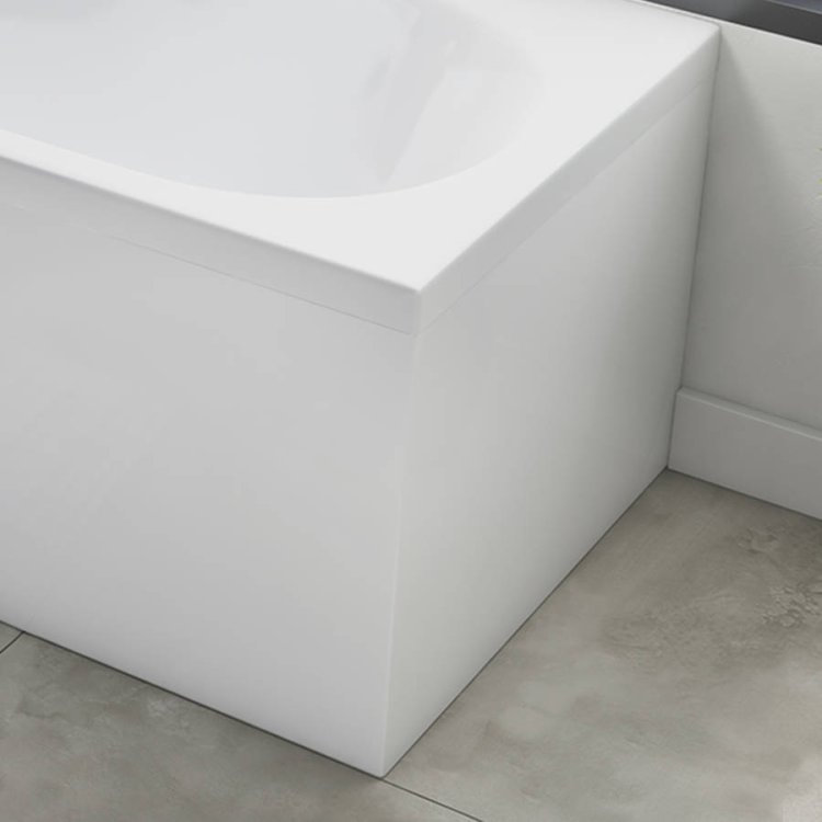 Scudo Waterproof 700mm Gloss White End Bath Panel