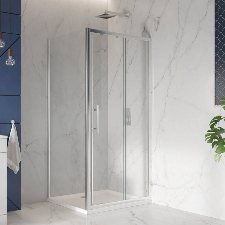 Scudo S8 1700mm Chrome Sliding Shower Door