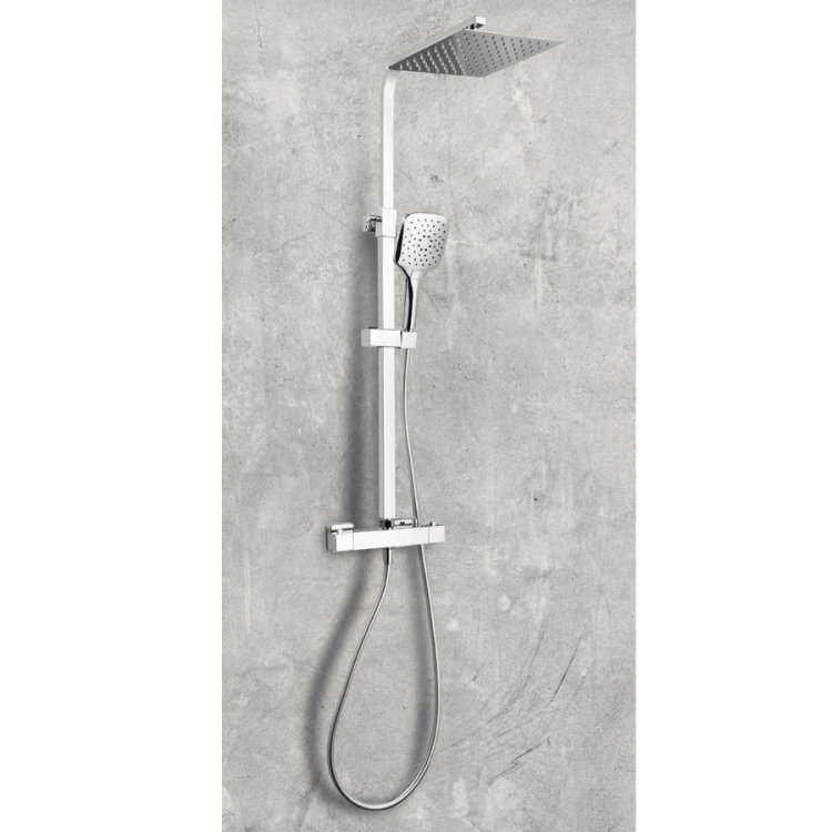 Scudo Heiler Square Cool Touch Rigid Riser Shower