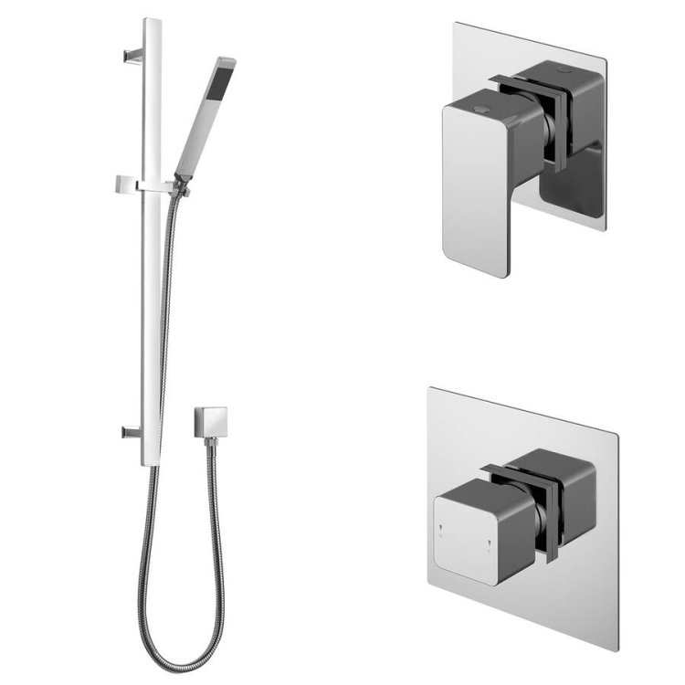 Nuie Spa Collection Windon Bundle 1 Outlet Valve with Slider Rail Kit and Stop Tap