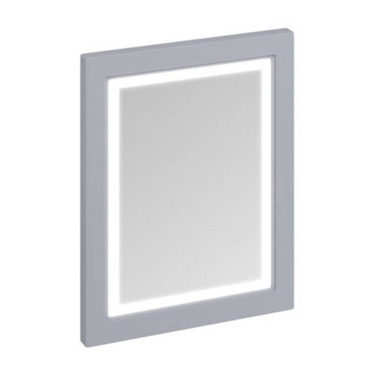 Burlington Illuminated Framed 600mm Bathroom Mirror in Grey