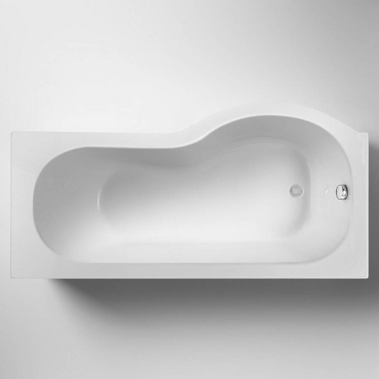 Nuie 1700 x 850mm LH P Shaped Shower Bath