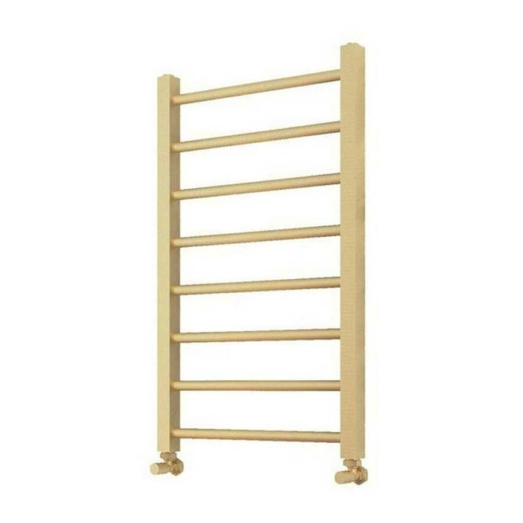 Scudo Vibe Brushed Brass 800 x 500mm Towel Radiator