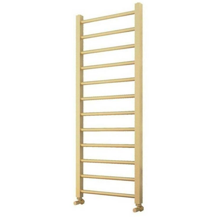 Scudo Vibe Brushed Brass 1200 x 500mm Towel Radiator