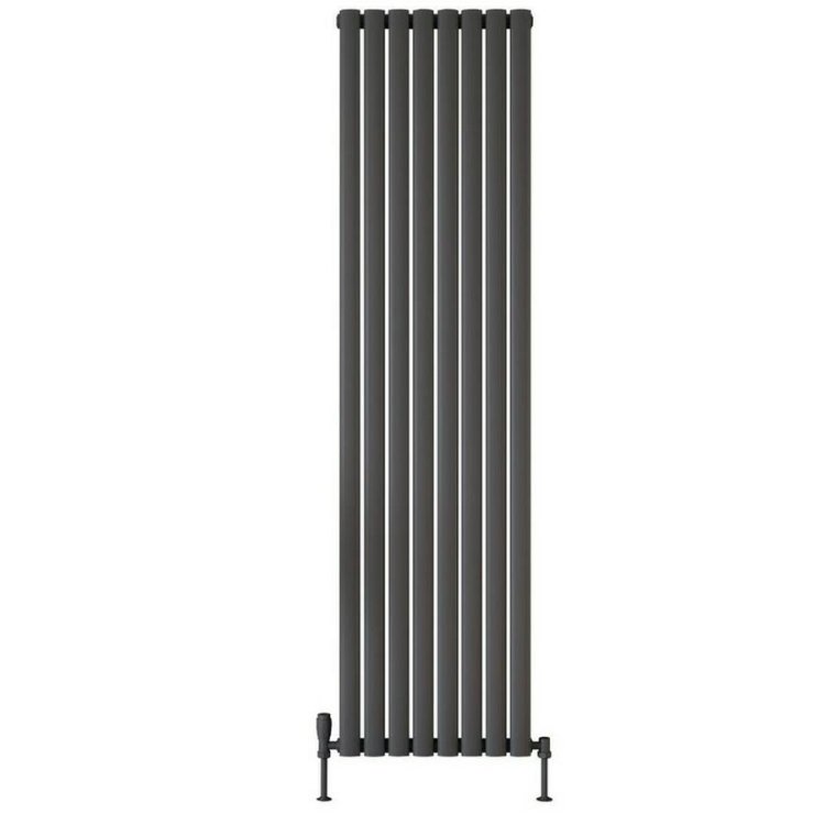 Scudo Apex Anthracite 1800 x 531mm Vertical Single Designer Radiator