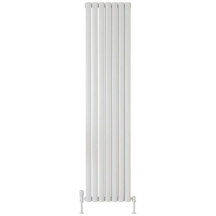 Scudo Apex White 1800 x 413mm Vertical Double Designer Radiator