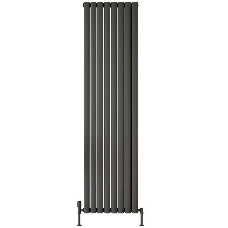 Scudo Apex Anthracite 1800 x 531mm Vertical Double Designer Radiator