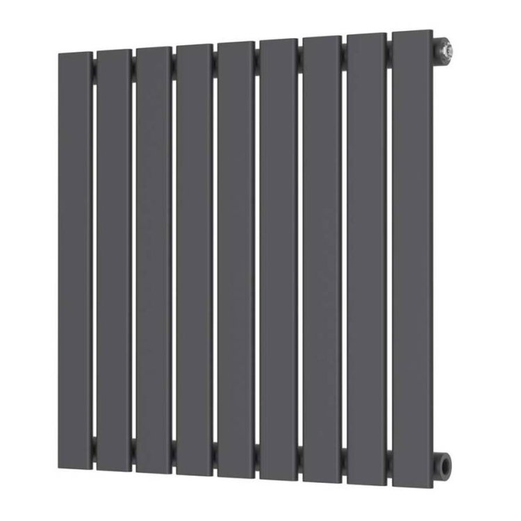 Scudo Bravo Anthracite 600 x 614mm Horizontal Single Designer Radiator