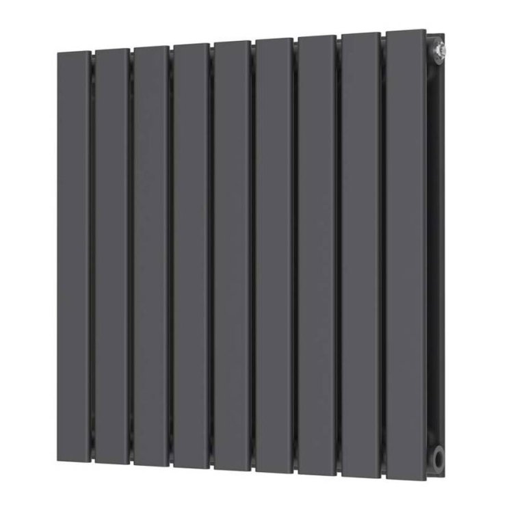 Scudo Bravo Anthracite 600 x 614mm Horizontal Double Designer Radiator