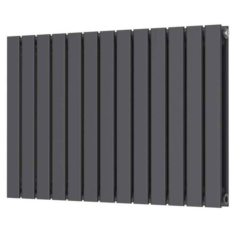 Scudo Bravo Anthracite 600 x 886mm Horizontal Double Designer Radiator