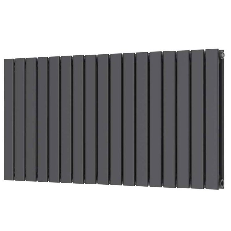 Scudo Bravo Anthracite 600 x 1158mm Horizontal Double Designer Radiator