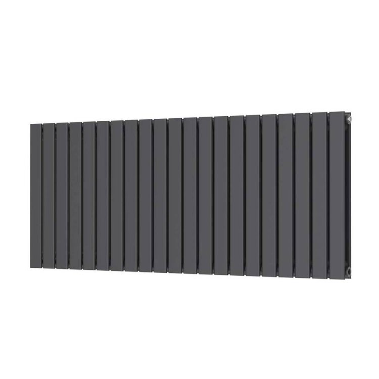 Scudo Bravo Anthracite 600 x 1430mm Horizontal Double Designer Radiator