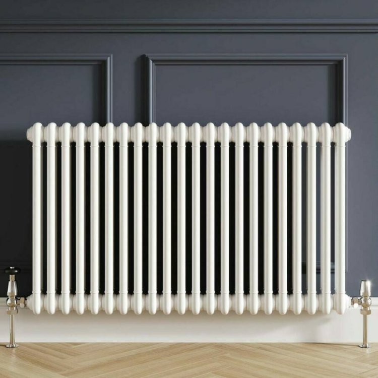 Scudo White 600 x 1010mm 2 Column Horizontal Radiator