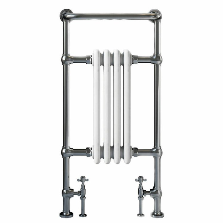 Scudo Harrogate 952 x 479mm 4 Column Traditional Towel Rail