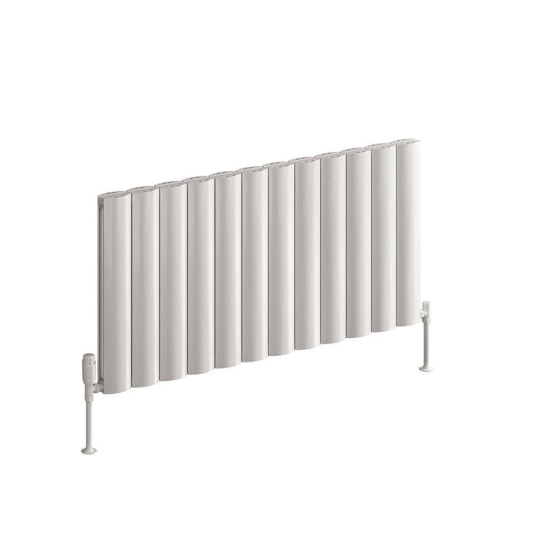 Reina Belva Double Horizontal White Aluminium Radiator 600 x 1036mm