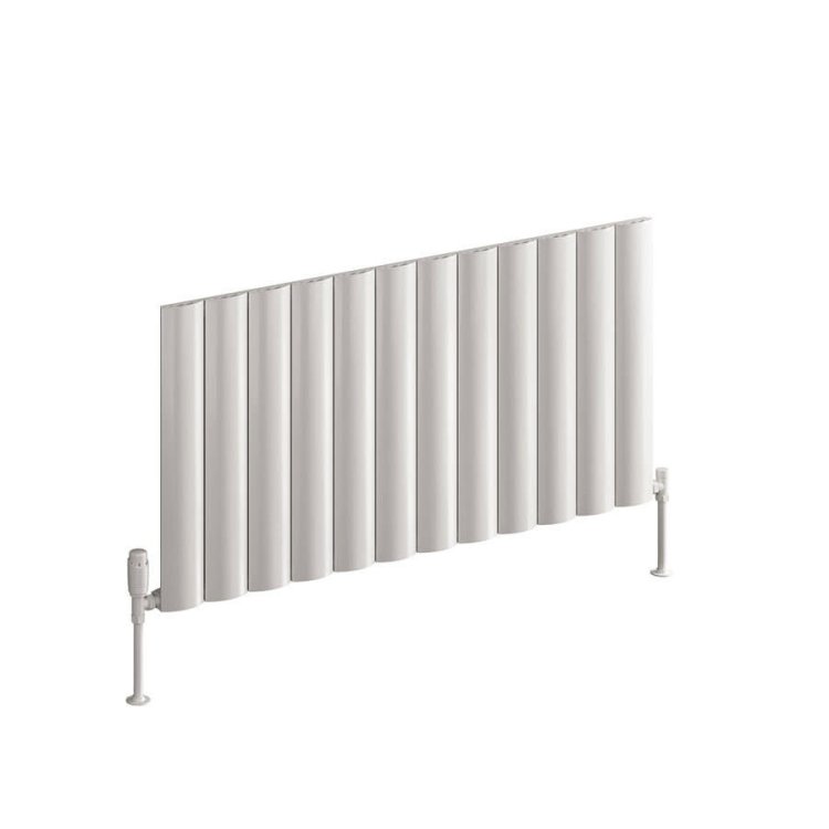 WSB-Reina Belva Single Horizontal White Aluminium Radiator 600 x 1036mm-1