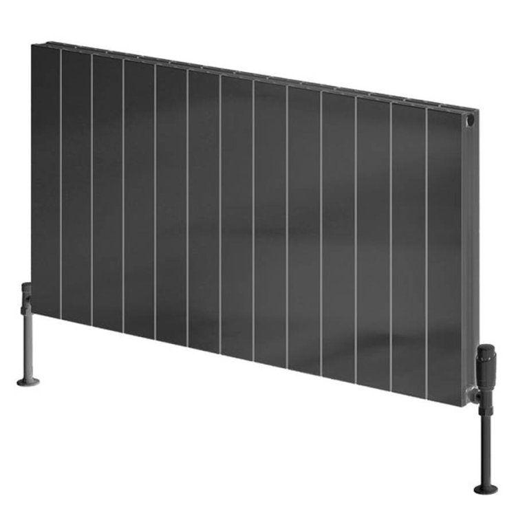 Reina Casina Double Horizontal Anthracite Aluminium Radiator 600 x 1420mm