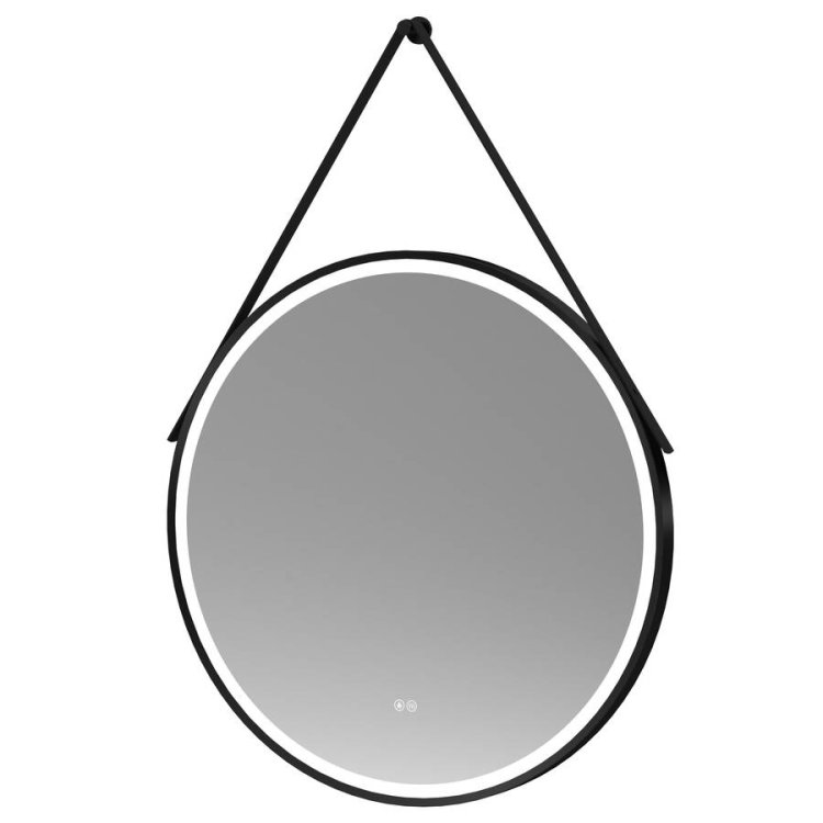 Nuie Salana Black 800mm Round LED Mirror