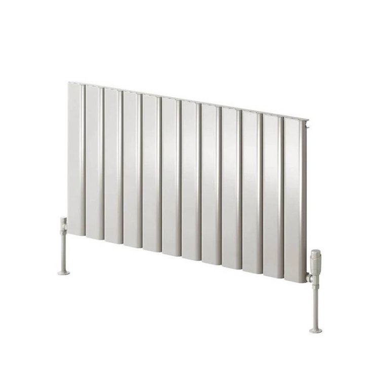 Reina Vicari Single Horizontal White Aluminium Radiator 600 x 600mm