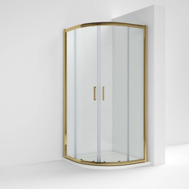 Nuie Rene 900mm Brass Framed Quadrant Shower Enclosure