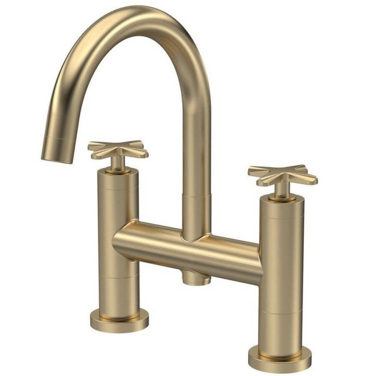 Nuie Aztec Brushed Brass Bath Filler