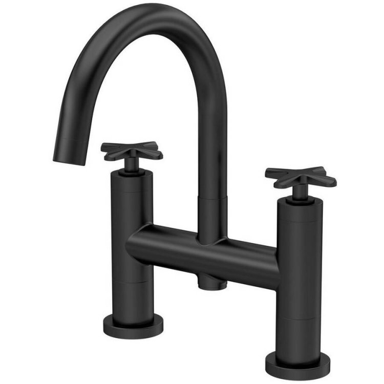 Nuie Aztec Matt Black Bath Filler