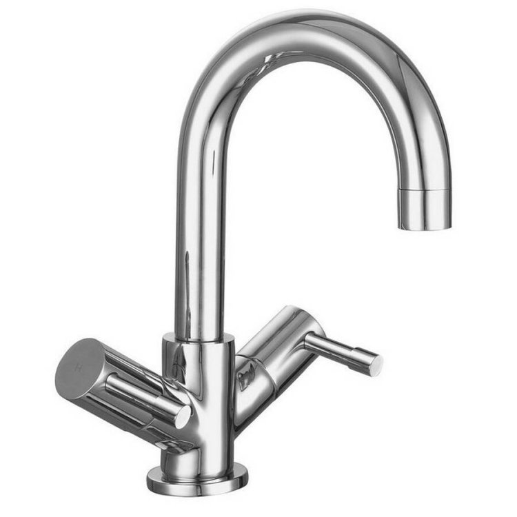 Nuie Series 2 Chrome Economy Mono Basin Mixer with Push Button Waste