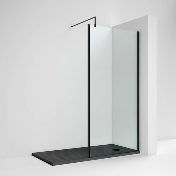 Nuie Black 1400mm Outer Frame Wetroom Panel