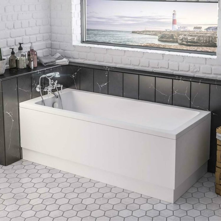 Beaufort Portland SE 1800 x 800mm 5mm Matt White Bath