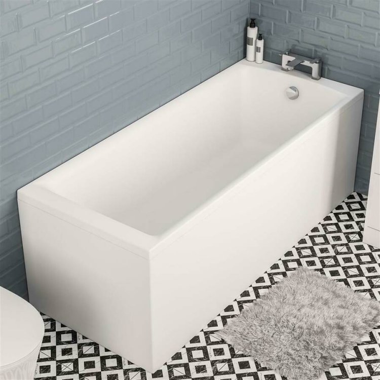 Beaufort Rockall SE 1675 x 700mm 5mm Matt White Bath